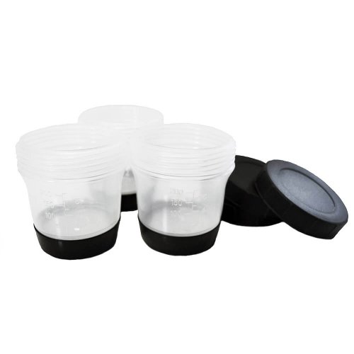 MaxiMist Allure Solution Cup w Lid (WideMouth Black Bottom) - satinaire gun style only (older style unit)